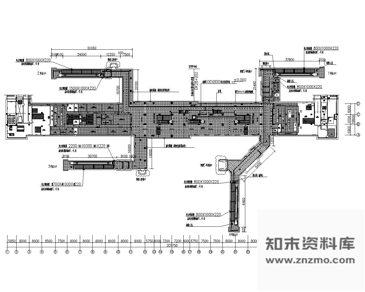 施工图深圳某地铁换乘站装饰工程招标图