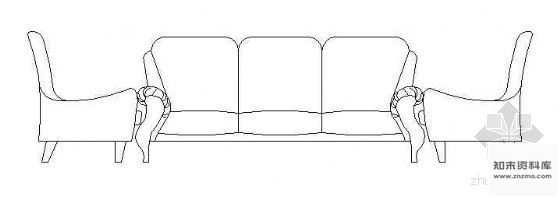 图块/节点沙发立面CAD图块8