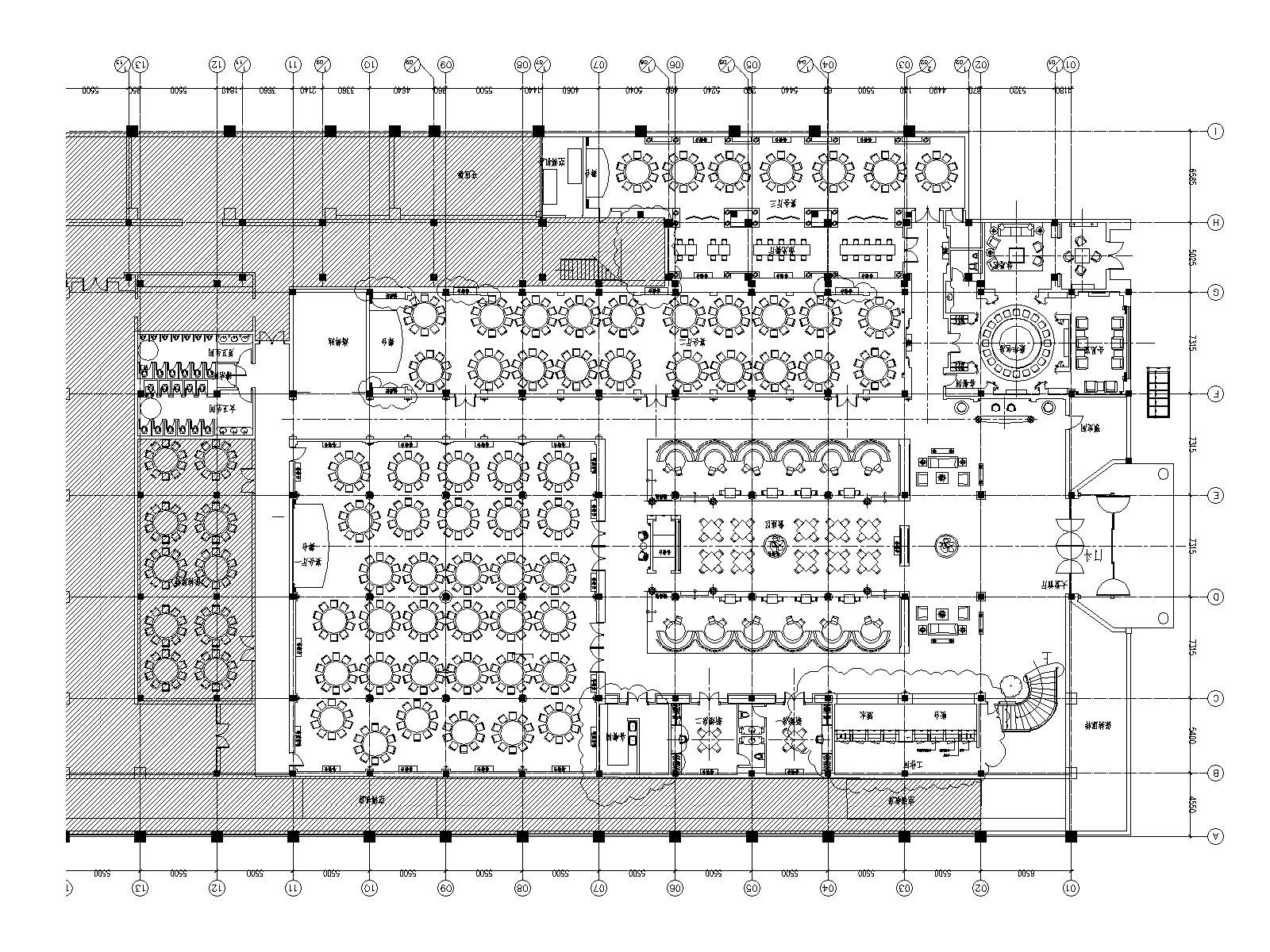 [上海]红子鸡大酒店一层装饰改建工程设计施工图（附效果...