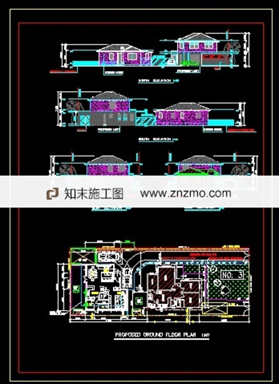 某欧式别墅建筑规划设计图