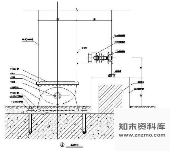 图块/节点点幕底部安装节点