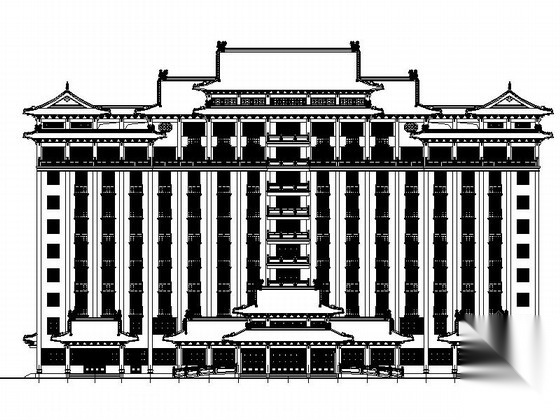 [广东]11层传统古典风格接待中心建筑施工图