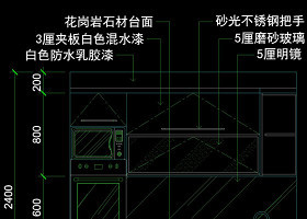 厨房立面素材cad图块