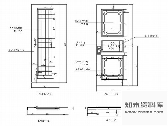 图块/节点云南某古建客栈门详图 通用节点