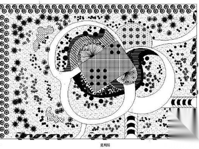 某市街头绿地平面图设计方案