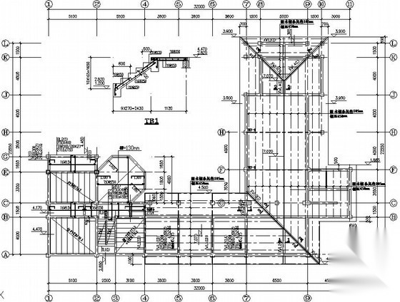 临时建筑结构施工图(混合结构 木屋架)