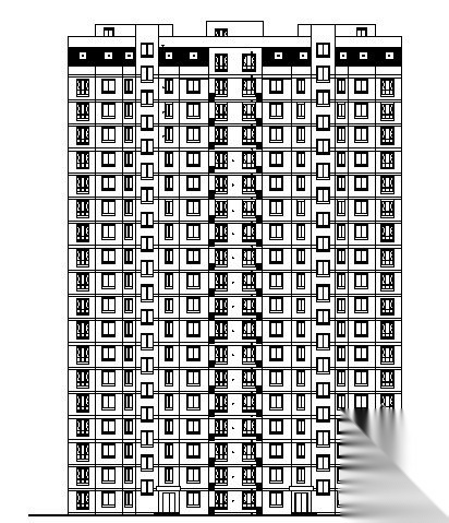 风情花园十八层住宅楼建筑施工图