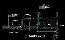 停车场花池CAD图纸 户外