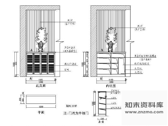 图块/节点鞋柜大样 柜类