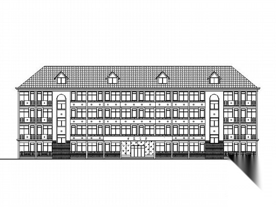 [长沙]某乡中学四层学生宿舍建筑扩初图