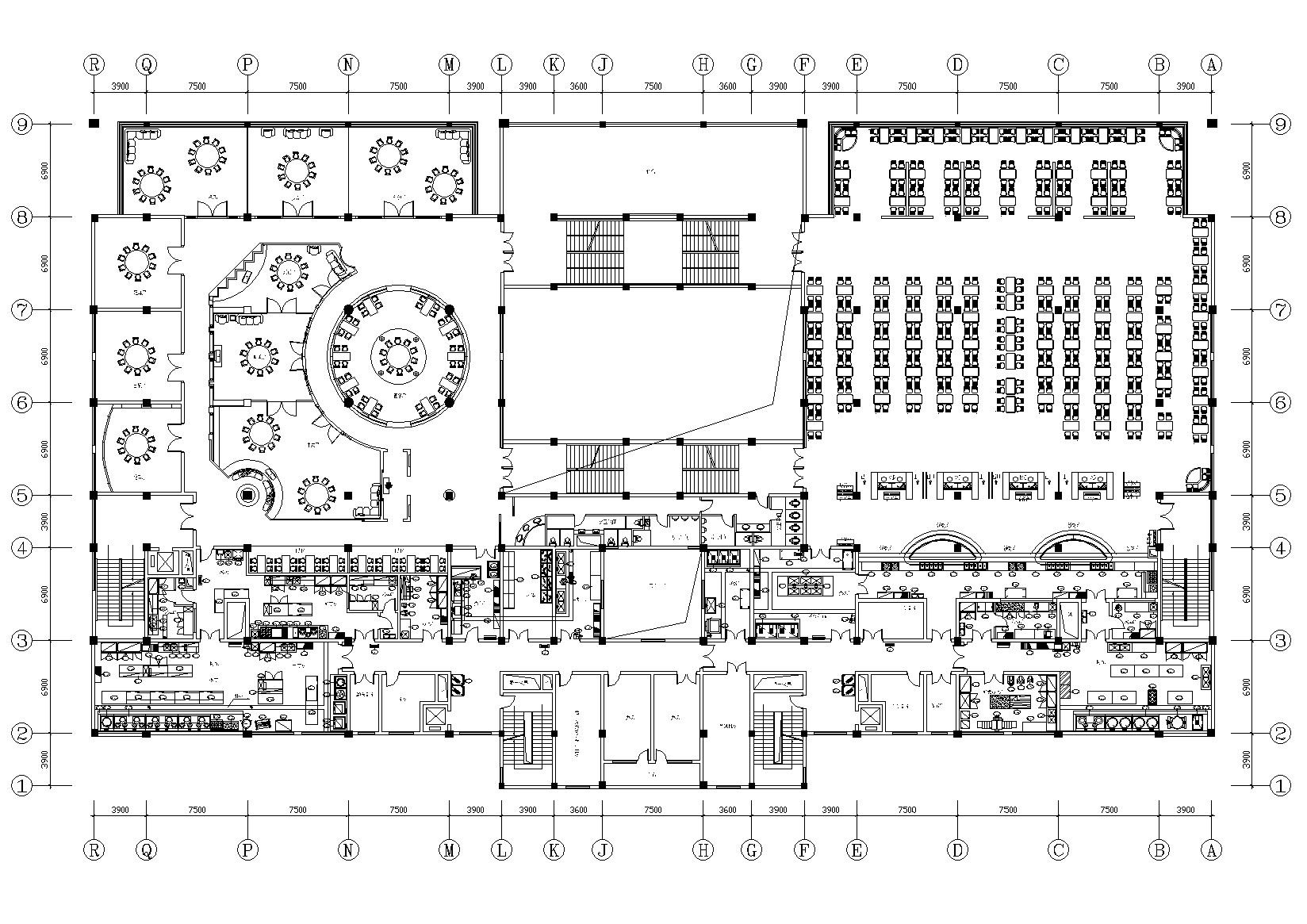 ​[上海]上海外国语大学学生餐厅室内施工图