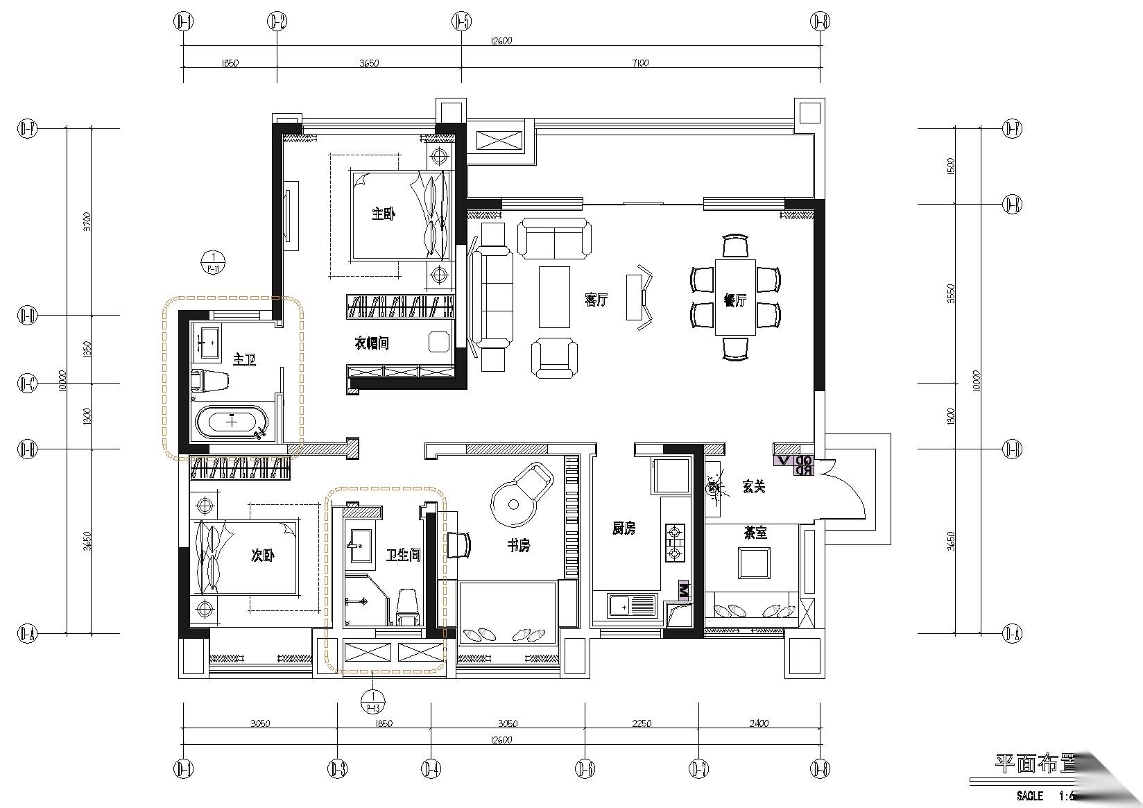 [四川]成都中洲白鹭郡样板间施工图+实景图 平层