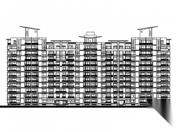 [广州]某十一层单元式、顶层复式住宅楼建筑施工图