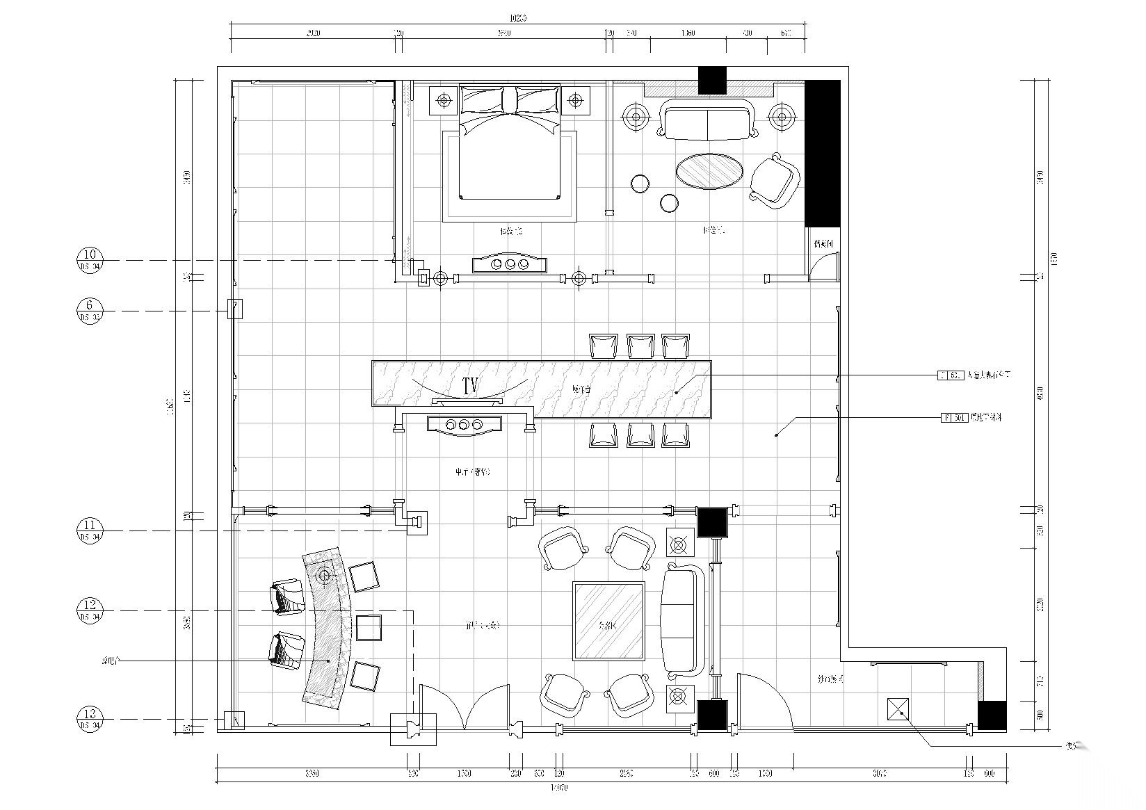 [福建]凯乐福皮居展厅上渡店施工图+实景图