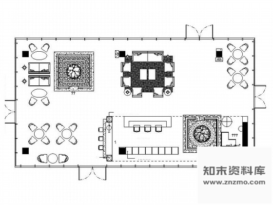 施工图浙江某花园小区会所室内装修施工图