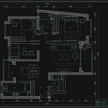 简美宏润国际花园施工图实景图，CAD建筑图纸免费下载 别墅