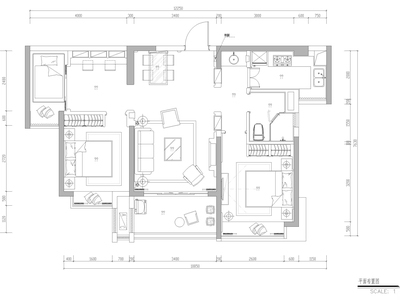 [深圳]东部现代花园36#样板间施工图+3d文件 平层