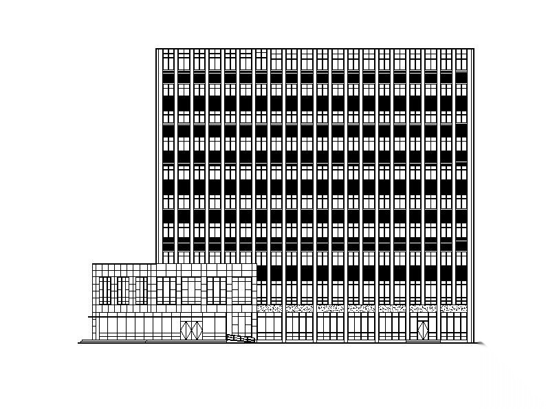 [浙江]高层玻璃幕墙多功能规划展览馆建筑施工图