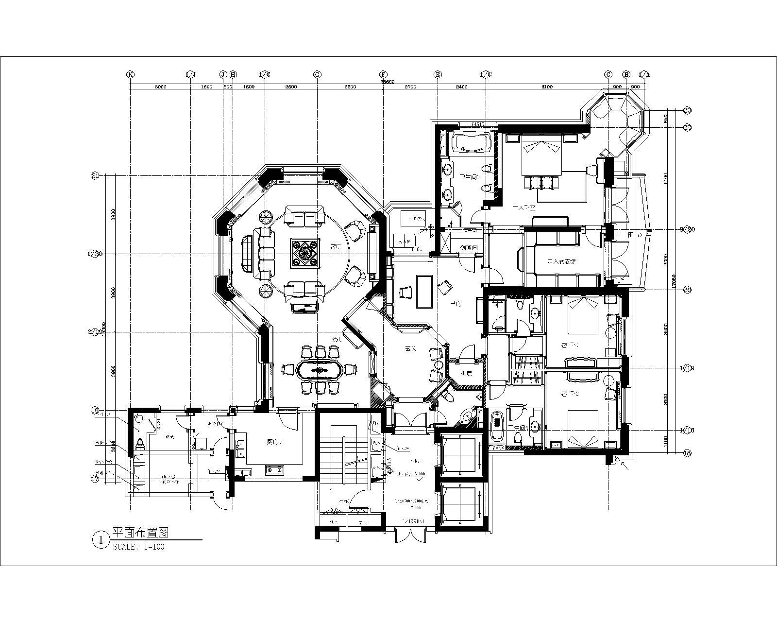 [上海]前卫小资风情欧式公寓室内精装样板房施工图