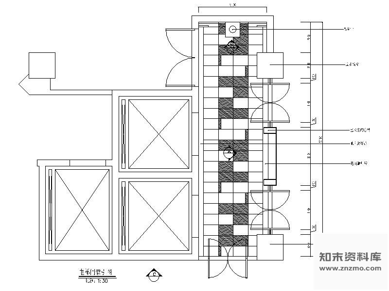 图块/节点酒店电梯间装饰详图