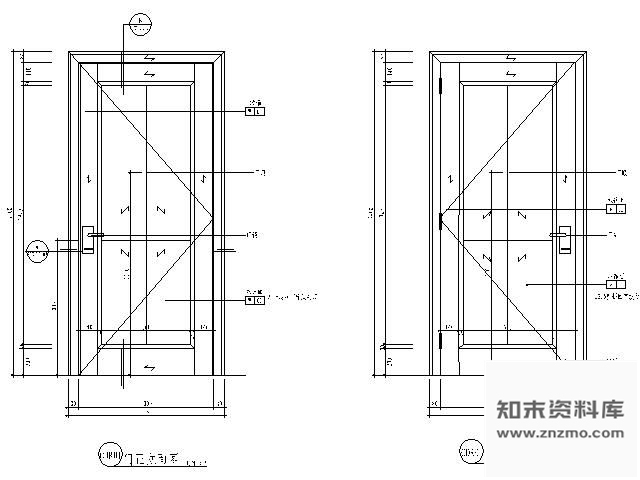 图块/节点酒店套房木门详图 通用节点