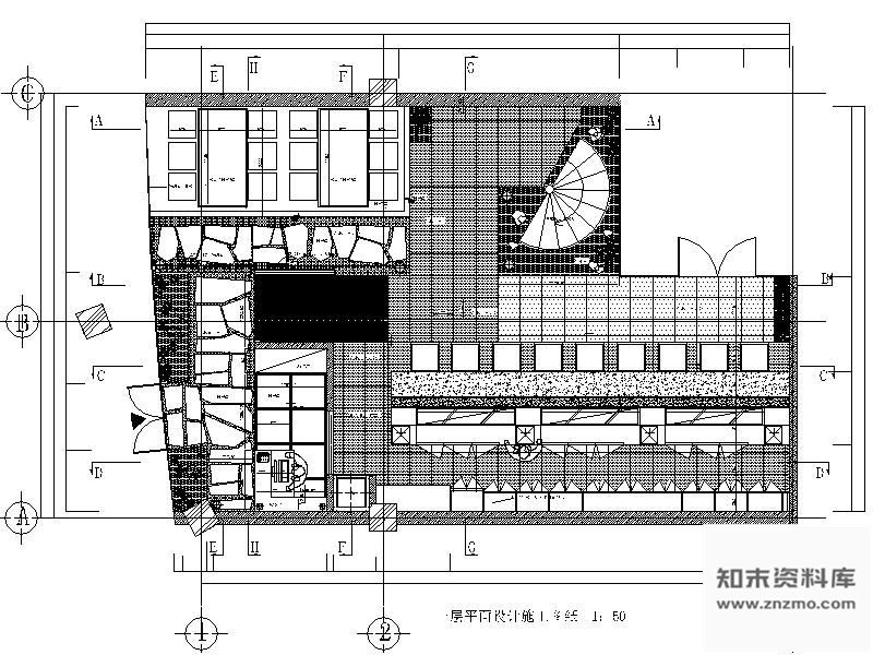 图块/节点日式料理店平面图