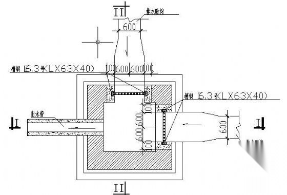 室外排水暗沟及排水暗沟与暗管连接井大样图