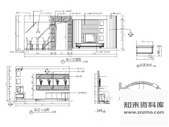 图块/节点客厅装饰墙详图