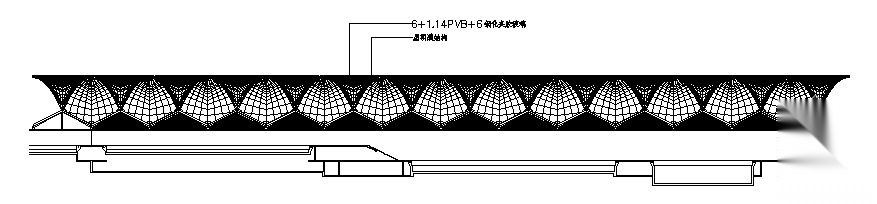 某游泳馆玻璃幕墙建筑设计施工图