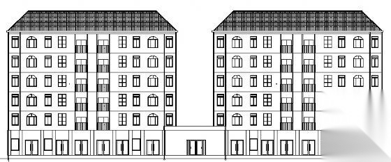 益阳市某小区六层商住楼建筑方案图