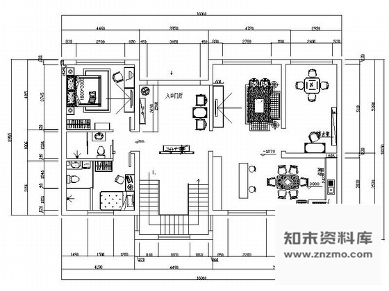 施工图双层新中式别墅室内装修图