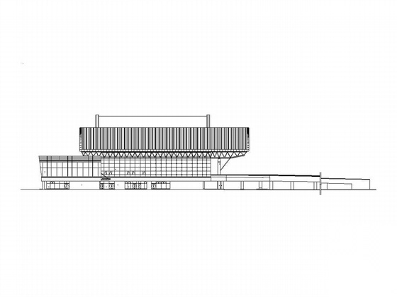 [石家庄]某机场二层候机楼建筑施工图、效果图