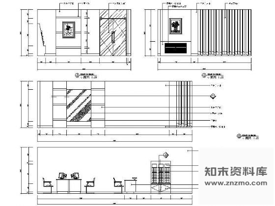 图块/节点商务中心立面设计图