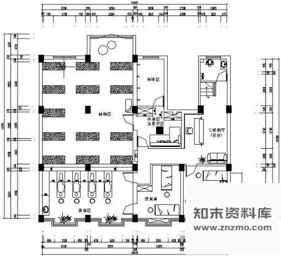 施工图一套美容院施工图