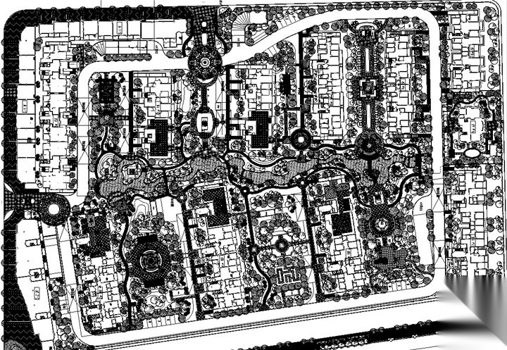 [江苏]中学附近居住区景观施工图设计