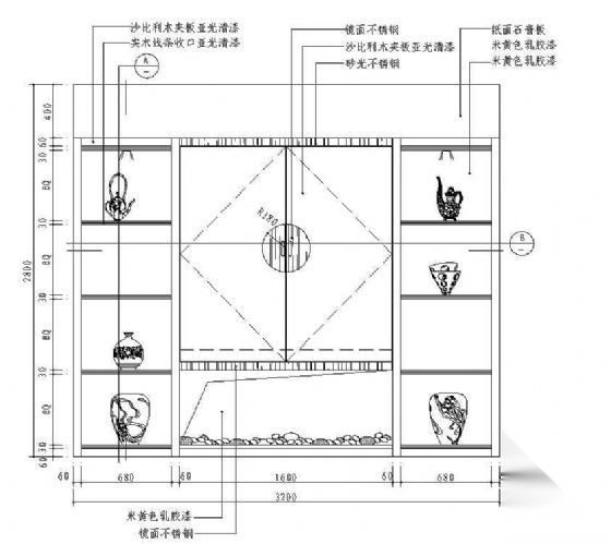 餐厅立面图图块6