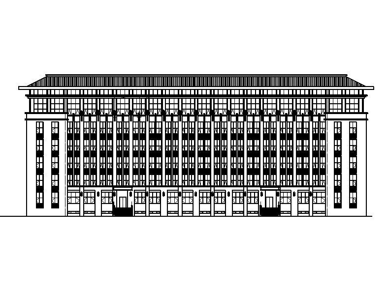 [宁夏]高层石材外墙指挥办公中心建筑施工图（含食堂）