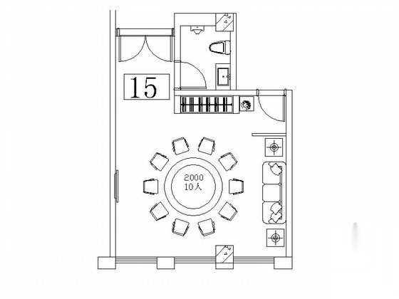 树榴皮饰面装饰会所包厢装修图