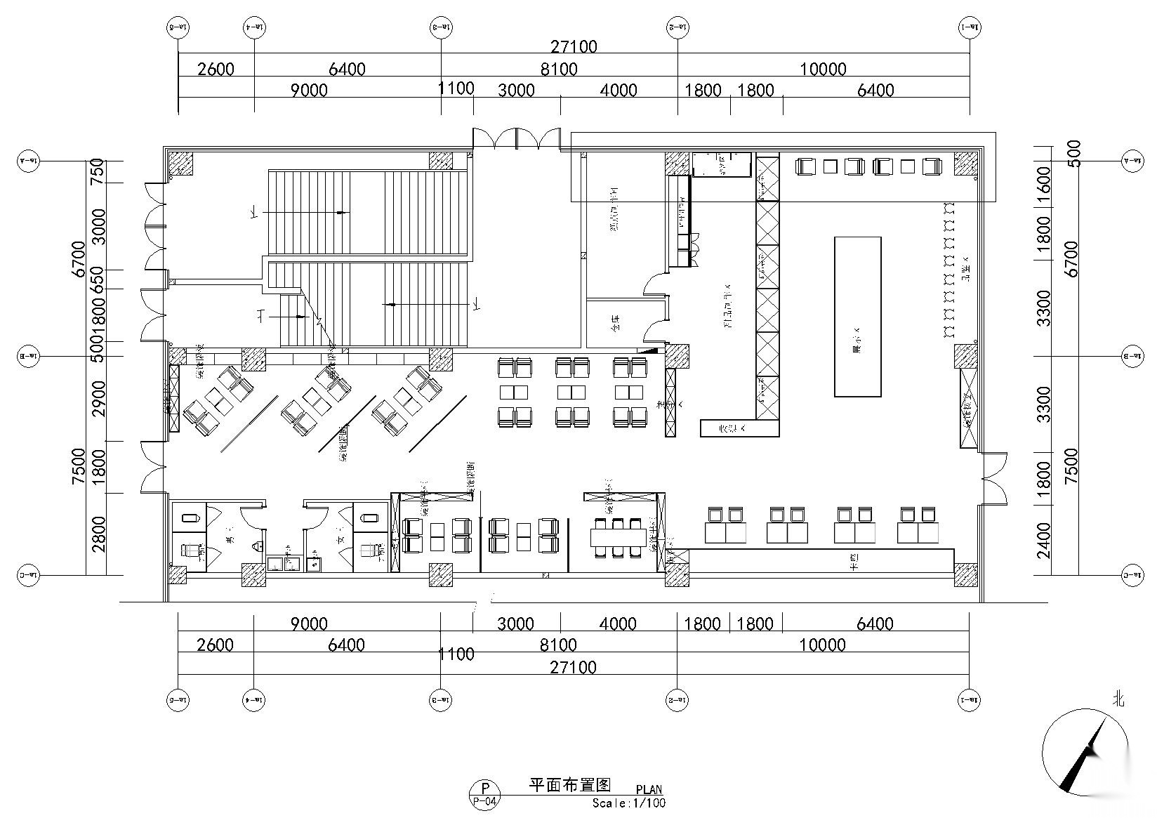 ALL DAY工业风咖啡面包坊施工图+效果图