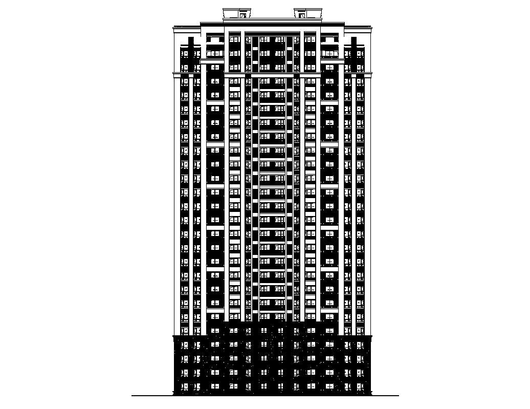 [上海]华夏新古典风格孔雀城七期居住区建筑施工图设计...