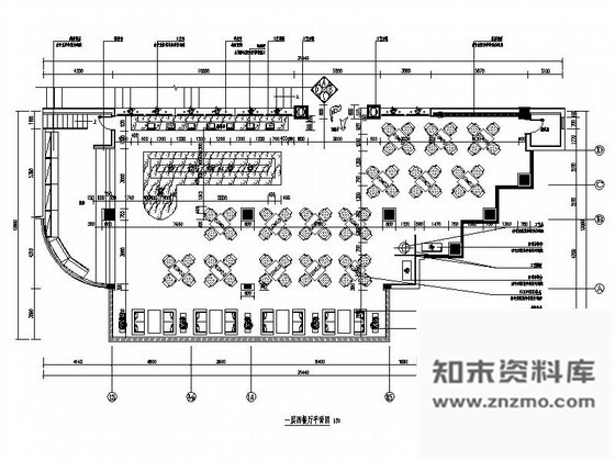 施工图新中式西餐厅室内装修图