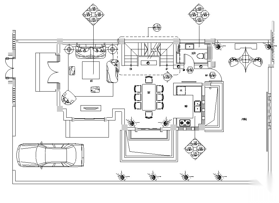 [云南]大理王宫别院样板间设计施工图（附效果图）