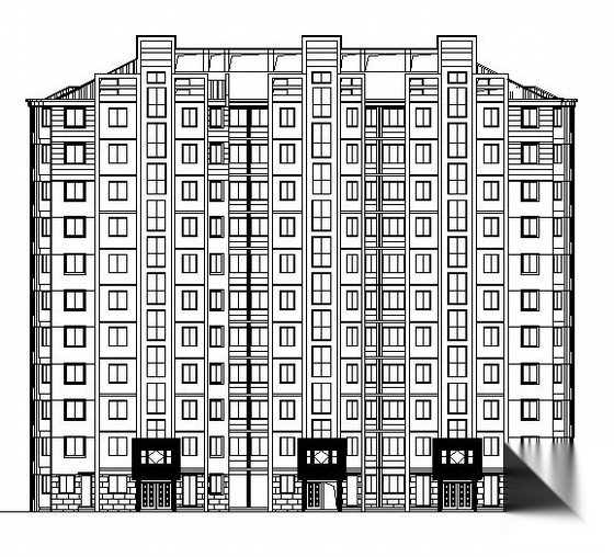 温州某小区十一层住宅楼建筑施工图(5#楼)