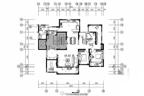 [长春]高端繁华经济中心住宅区跃层四居室装修图 平层