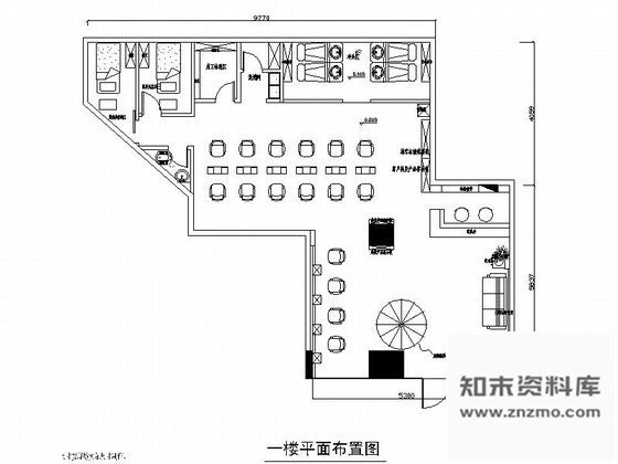 施工图珠海某连锁美容美发店室内装修图含效果