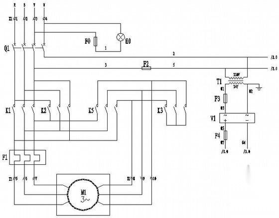 电机正反转与星三角启动控制原理图