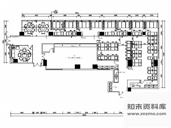 施工图现代时尚餐厅设计装修施工图含效果