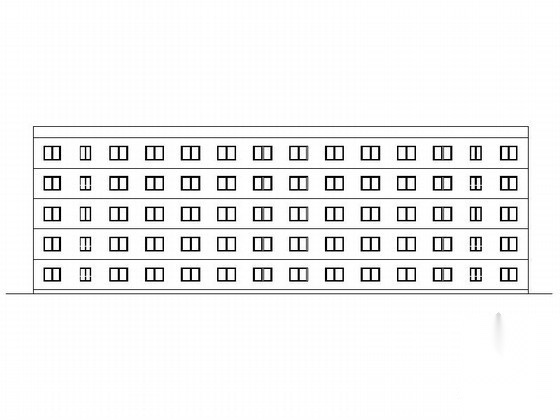 [新疆]某五层职工宿舍楼建筑方案图